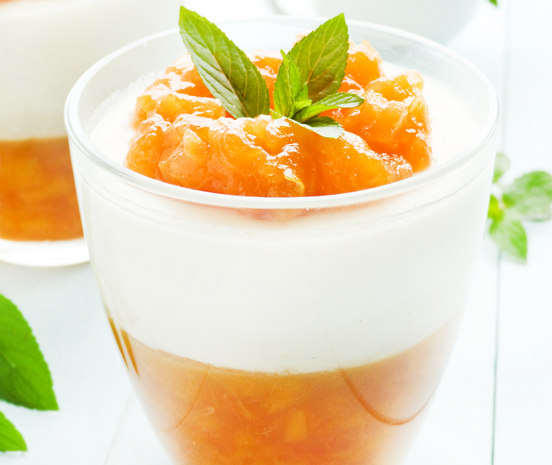 Panna cotta lait de coco nectarine